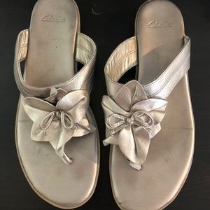 Silver Clark’s sandals